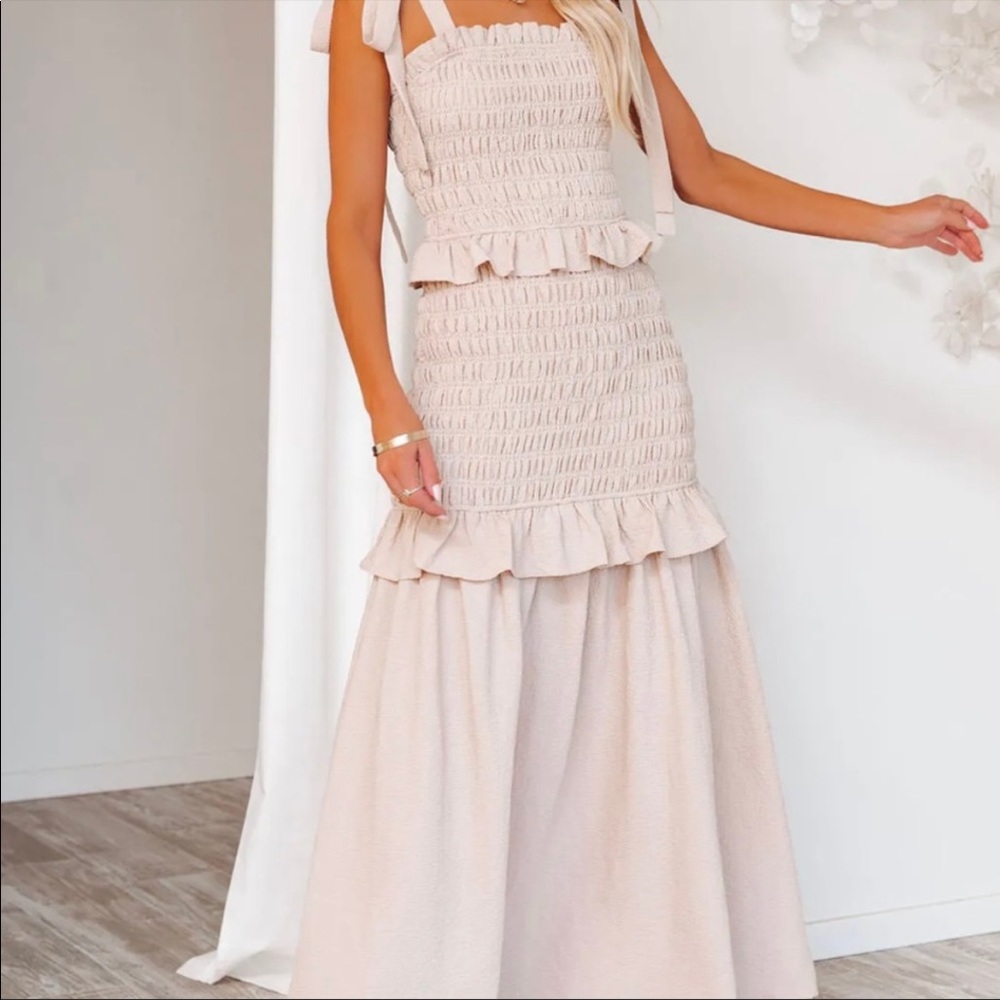 VICI Penelope Smocked Maxi Dress